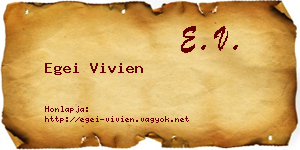Egei Vivien névjegykártya